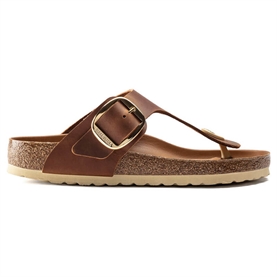 Birkenstock Gizeh Big Buckle Sandaler, Cognac 